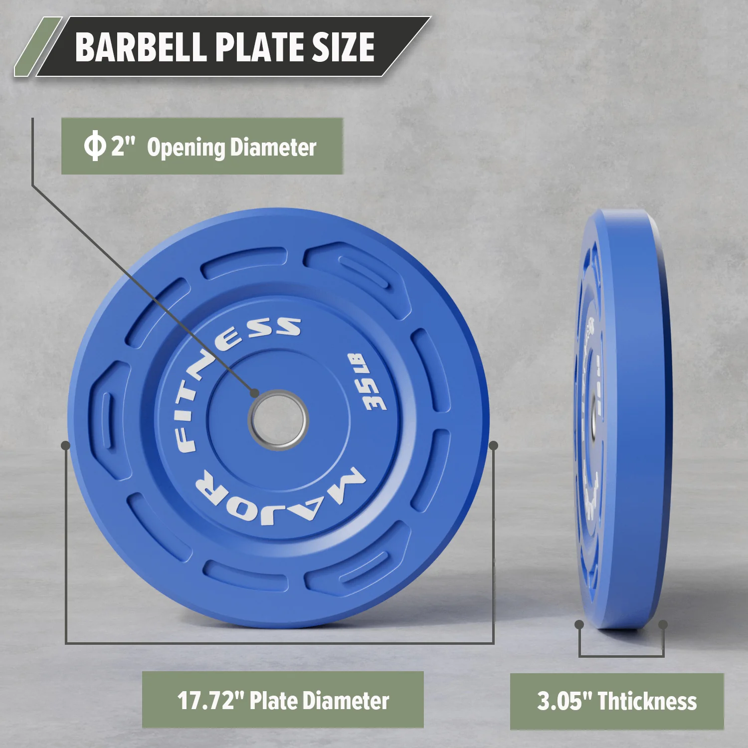 Major Fitness Color Grip Low Bounce Bumper Plates - Image 8